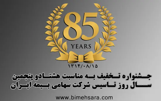 تخفیف بیمه ایران به مناسبت سالروز تاسیس